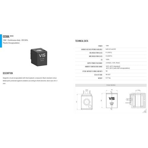 VIS CCS0A.C12.A0.00 COIL