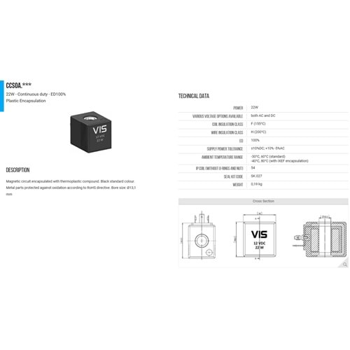 VIS CCS0A.C12.C0.00 COIL