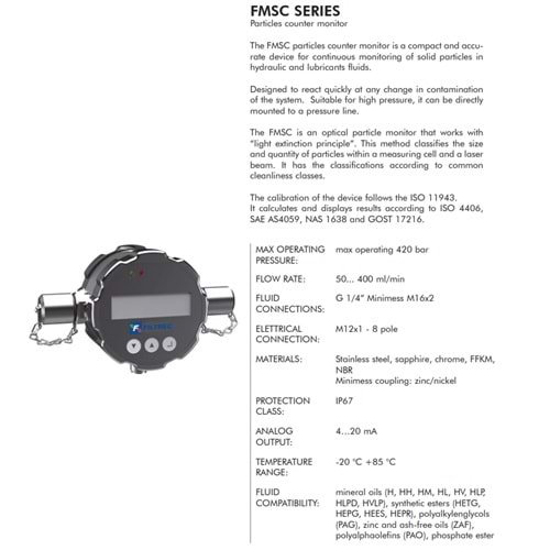 FILTREC FMSC01S0 PARTICLES COUNTER MONITOR