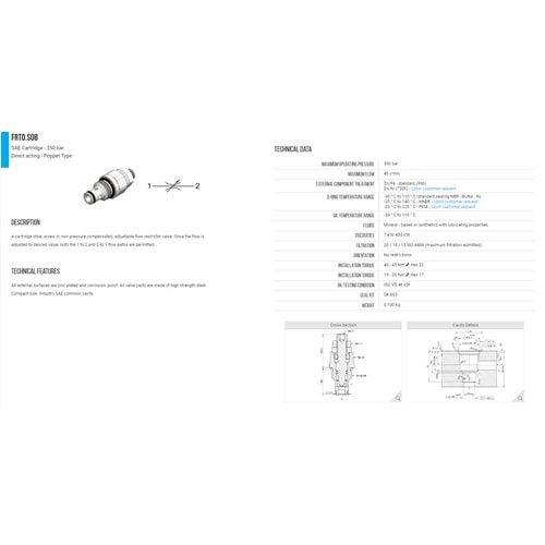 VIS FRT0.S08.00 PRESSURE FLOW CONTROL VALVE