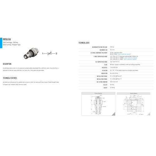 VIS FRT0.S10.00 PRESSURE FLOW CONTROL VALVE