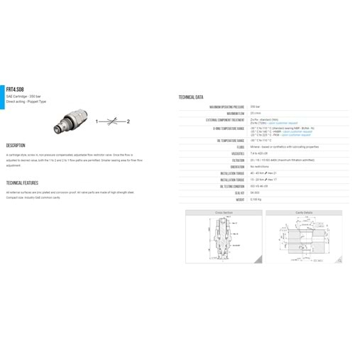 VIS FRT4.S08.00 PRESSURE FLOW CONTROL VALVE