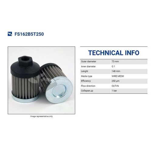 FILTREC FS162B5T250 SUCTION ELEMENT