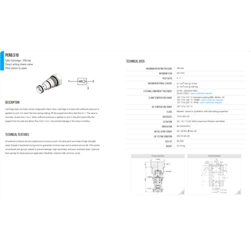 VIS PCR0.S10.0Y CHECK VALVES