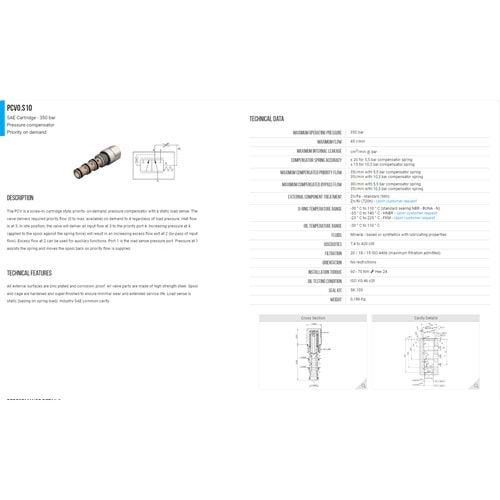 VIS PCV0.S10.0B PRESSURE COMPENSATOR