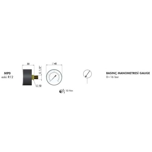 FILTREC R12 (ESKİ KOD) CLOGGING INDICATOR