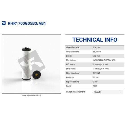 FILTREC RHR1700G05B3/AB1 FILTER ELEMENT