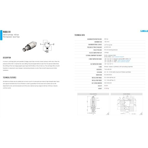 VIS RVQ0.S10.0Y RELİEF VALVES